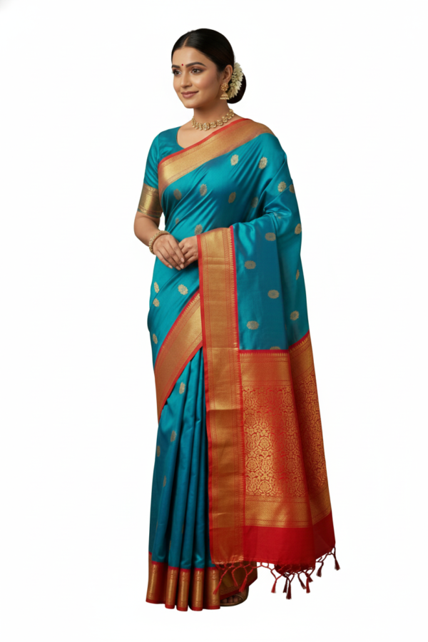 Paithani Saree - Blue Silk