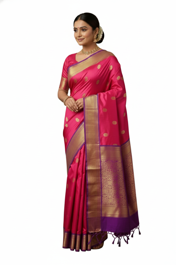 Pink Paithani Saree (Silk)