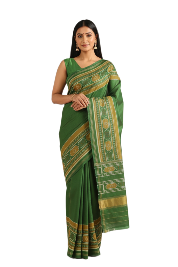 Green Pure Silk Patola Saree