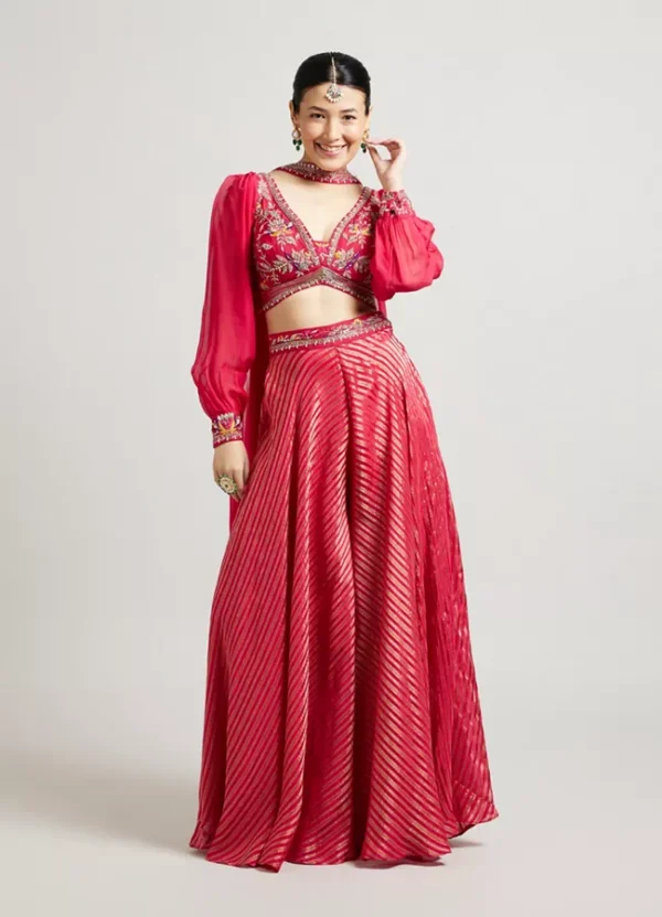 Ruby Red Indo-Western Elegance Suit