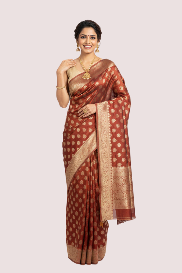 Pure Silk Red Wedding Saree