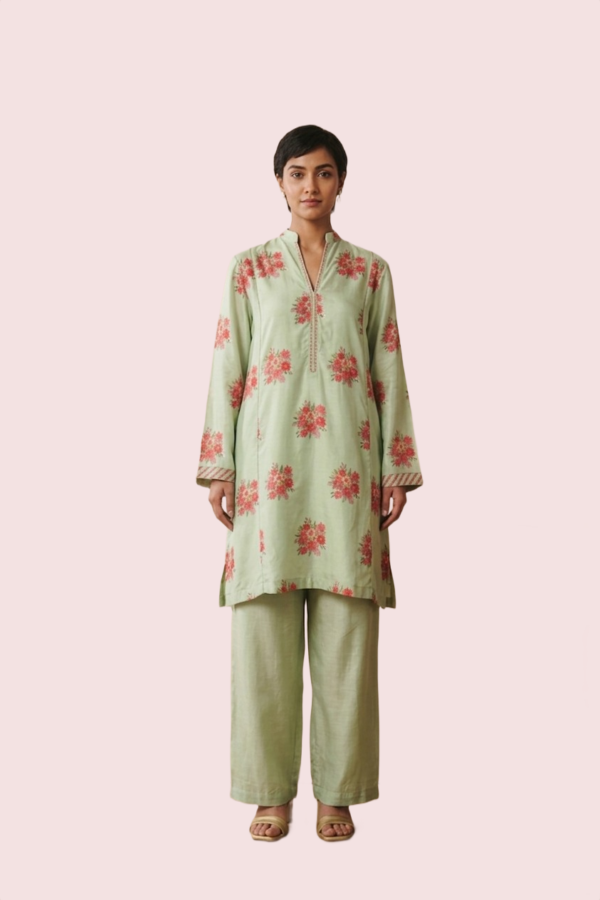 Elegent Green Full Sleeve Cotton Kurta